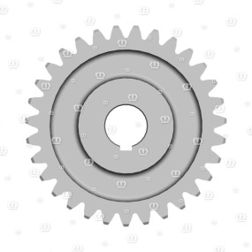 Stirnrad M=5 Z=31 W.-Durchm. 35 Mm Krone