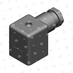 Stecker 4-P Bu Schwarz Krone