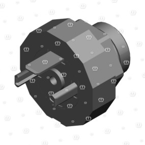 Stecker 3-P St Schwarz Krone