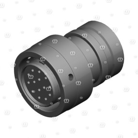 Stecker 14-P Bu Schwarz Krone