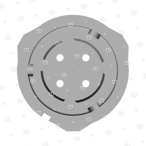 Stecker 4-P Bu Schwarz Krone