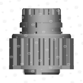Stecker 4-P Bu Schwarz Krone