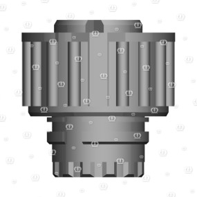 Stecker 4-P Bu Schwarz Krone