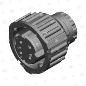 Stecker 4-P Bu Schwarz Krone