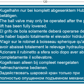 Aufkleber Kugelhahn Abgesenktem Hubwerk Krone 9424411