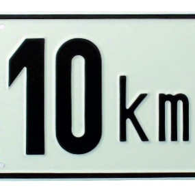 Tafel "10Km" Blech 130340010