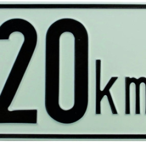 Tafel "20 Km" Blech 130340020