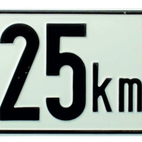 Tafel "25Km" Blech 130340025