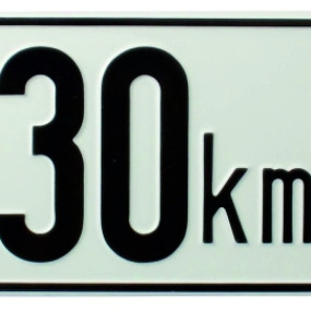 Tafel "30Km" Blech 130340030