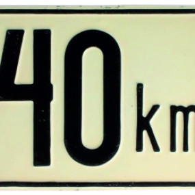 Tafel "40Km" Blech 130340040