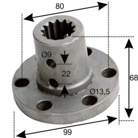 Allradflansch 6 Loch 900 522100039