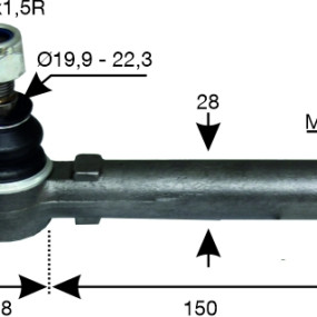 Kugelgelenk M18X1,5 Ig 19,9-22 522300048