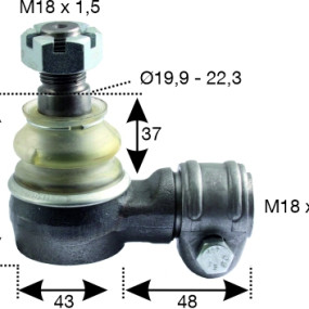 Kugelgelenk M18X1,5Rig 19,9-22 522300192