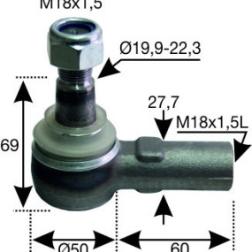 Kugelgelenk M18X1,5 522300674