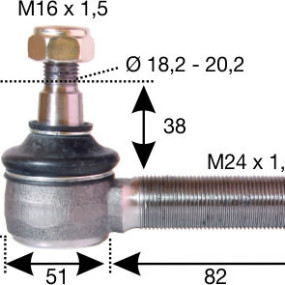 Kugelgelenk M24X1,5 R 522300701