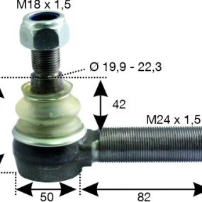 Kugelgelenk M24X1,5 19,9-22-3 522300727