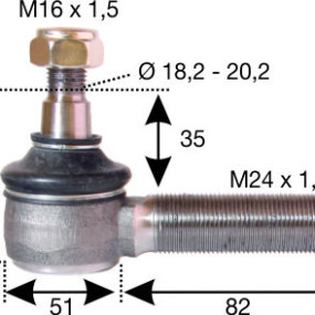 Kugelgelenk M24X1,5 L 522300755