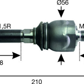 Axialgelenk M24X1,5R M20X1,5R 522303613