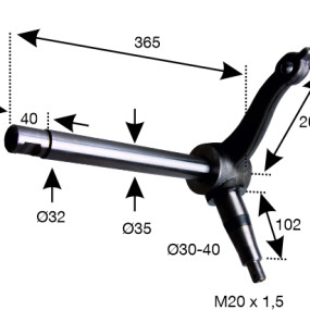 Achsschenkel Steyr links (N2221) Umlauf