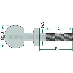 Kugelkopfbolzen (20000011) Granit