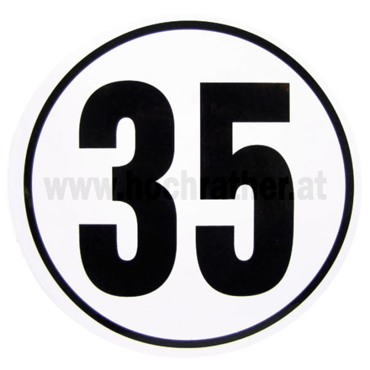 Schild 35 Km/H Folie (22000005) Granit