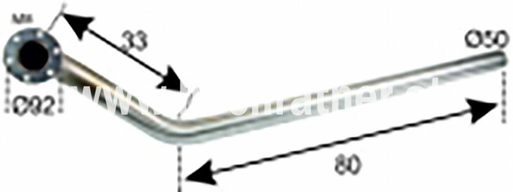 Auspuff Niro Steyr T185,T280 (526200008) Um Auspuff Niro Steyr T185,T280 (526200008) Um