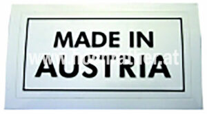 Aufkleber  Made In Austria (N72017) Um