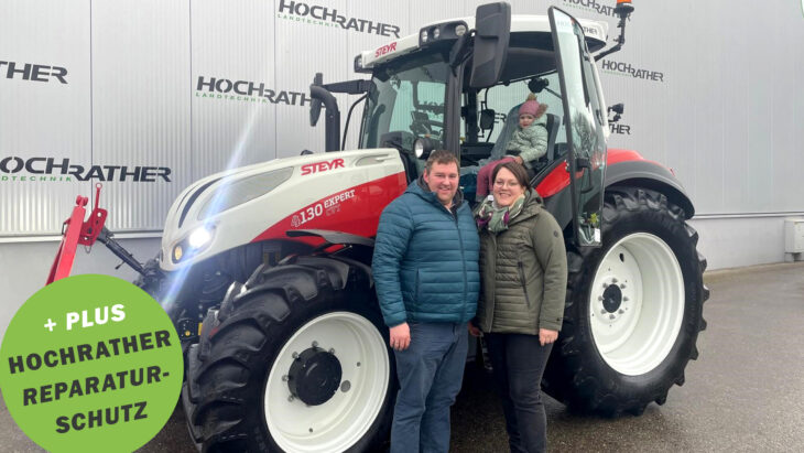 Traktor-Übergabe an Familie Faschingleitner