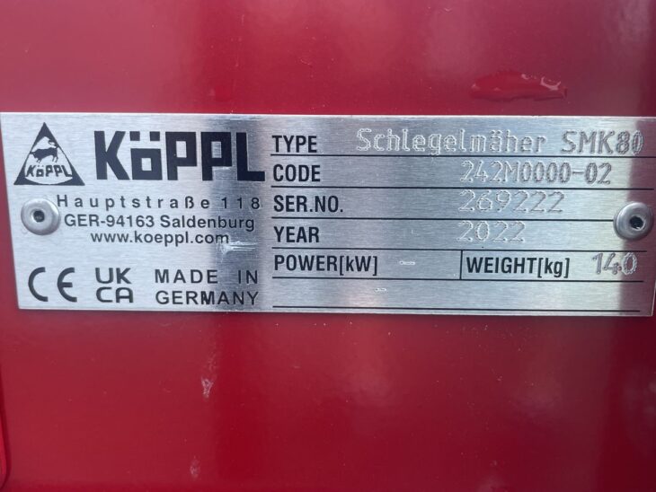 Sonstige Schlegelmäher SMK 80 7 Sonstige Schlegelmäher SMK 80 7