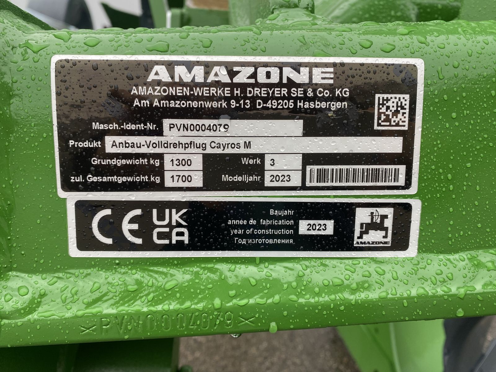 Amazone Cayros M4 - 1020 Amazone Cayros M4 - 1020