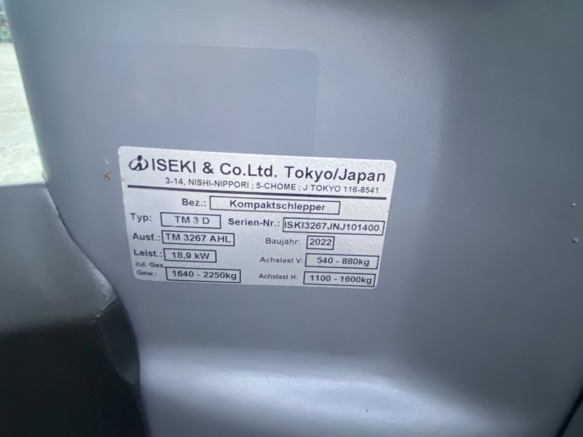 Iseki TM 3267 AHLK Iseki TM 3267 AHLK