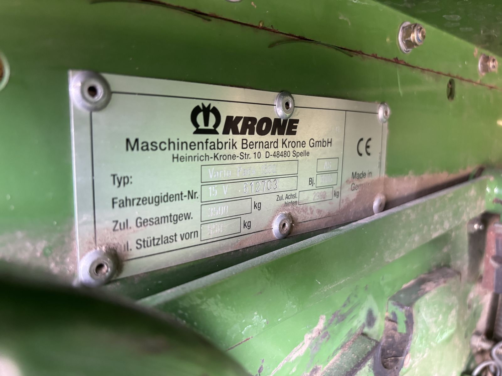 Krone Vario Pack 1500 MC 6 Krone Vario Pack 1500 MC 6